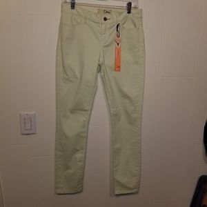 DITTOS women's lime cream skinny jeans size 27
